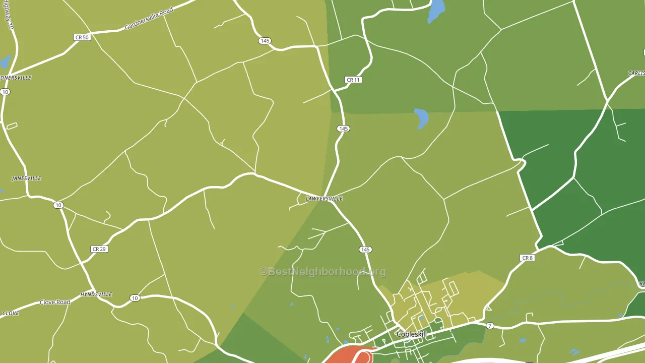 Lawyersville, NY block-group voter-turnout map