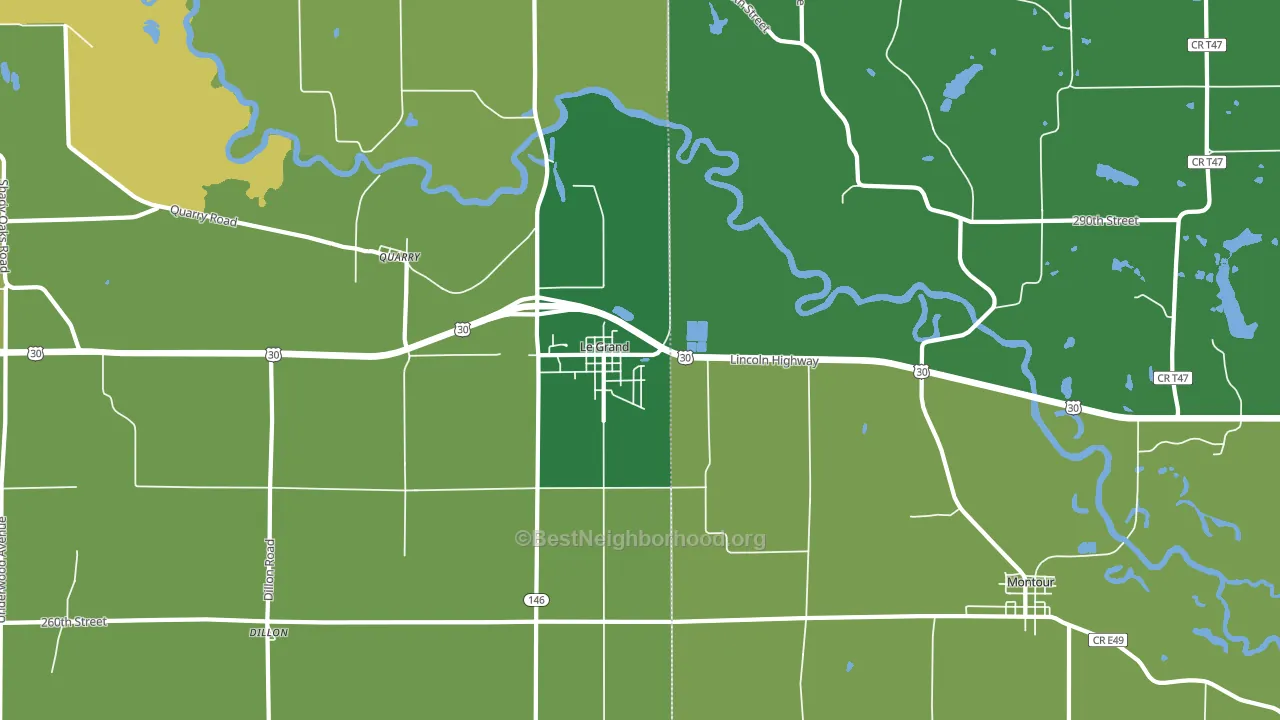 Le Grand, IA block-group voter-turnout map