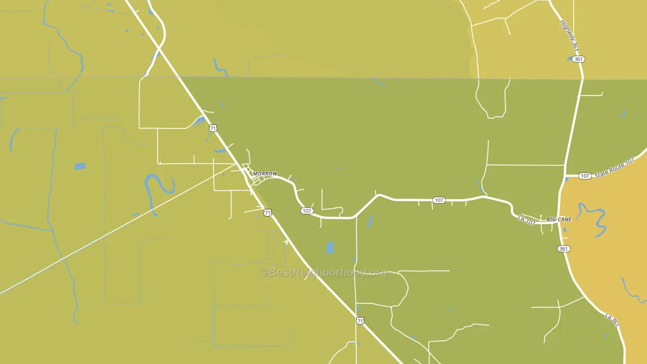 Le Moyen, LA block-group voter-turnout map