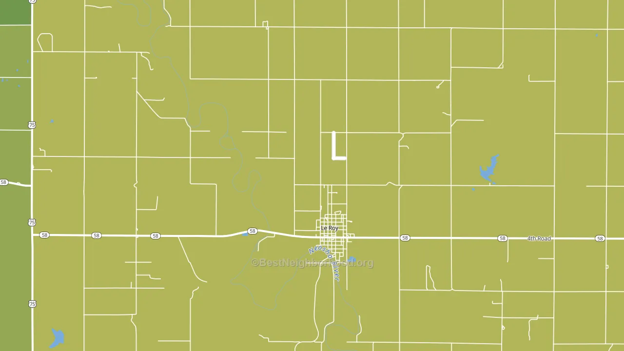 Le Roy, KS block-group voter-turnout map