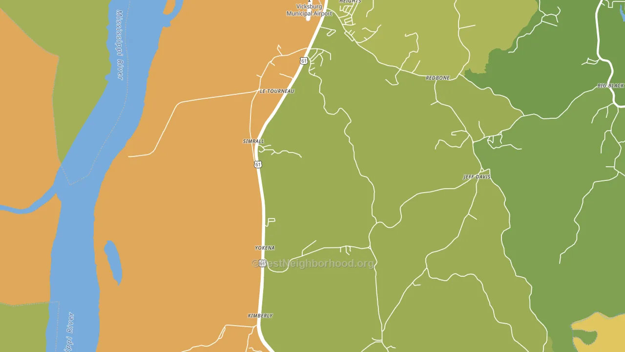 Le Tourneau, MS block-group voter-turnout map