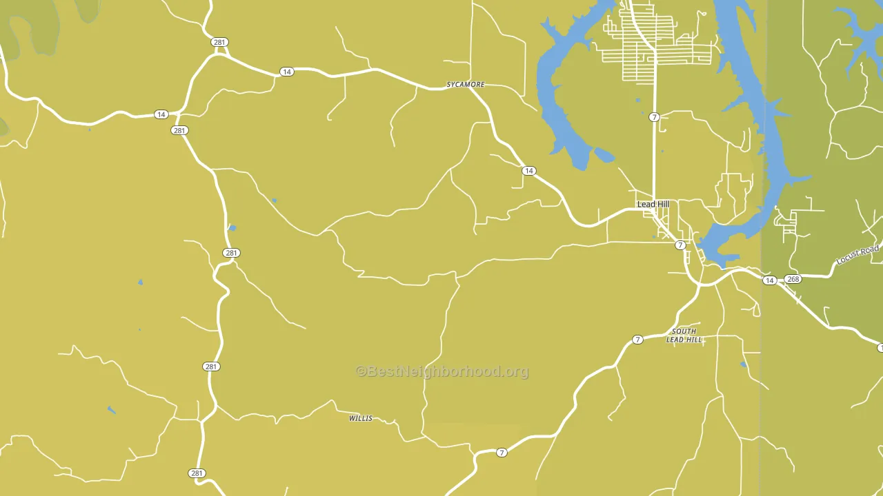 Lead Hill, AR block-group voter-turnout map