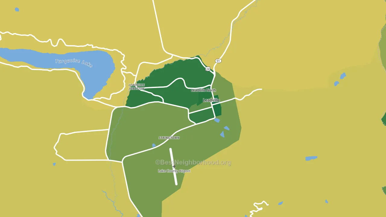 Leadville, CO block-group voter-turnout map