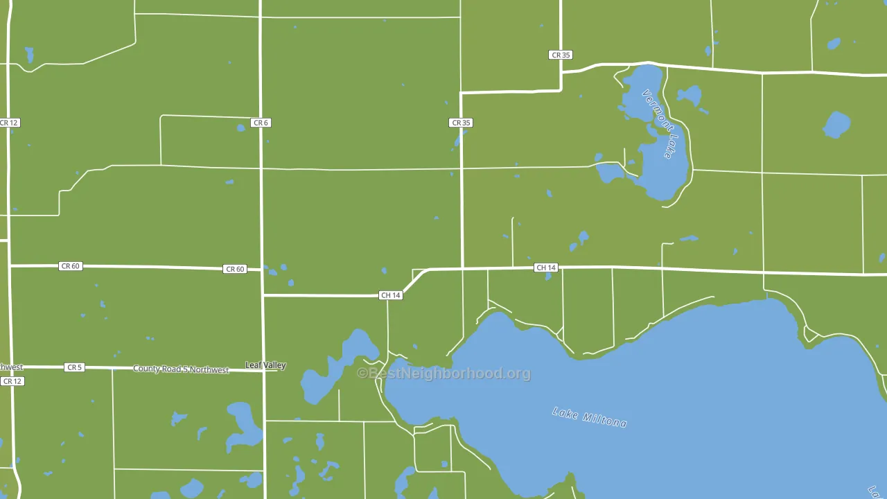 Leaf Valley, MN block-group voter-turnout map