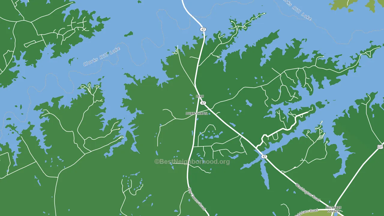Leah, GA block-group voter-turnout map