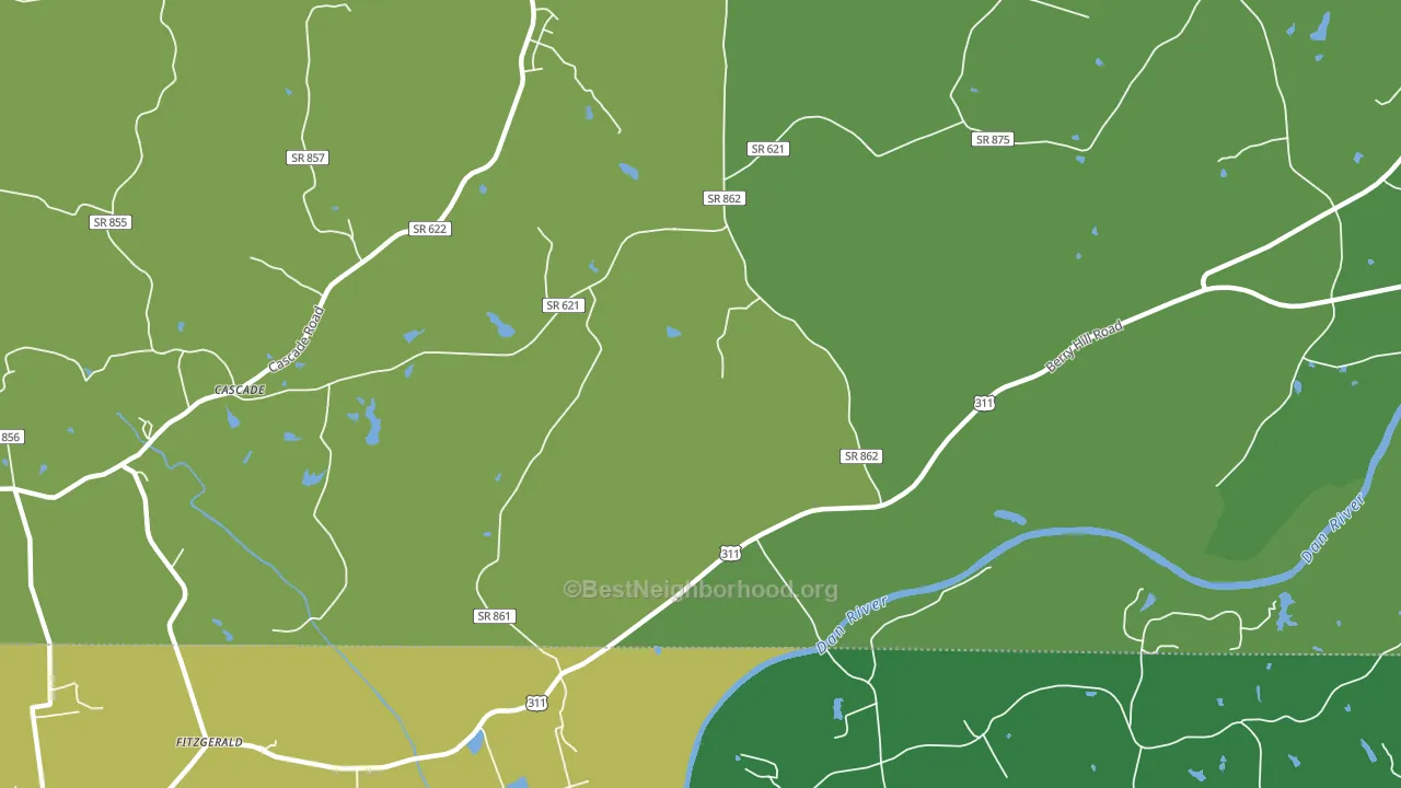 Leaksville Junction, VA block-group voter-turnout map