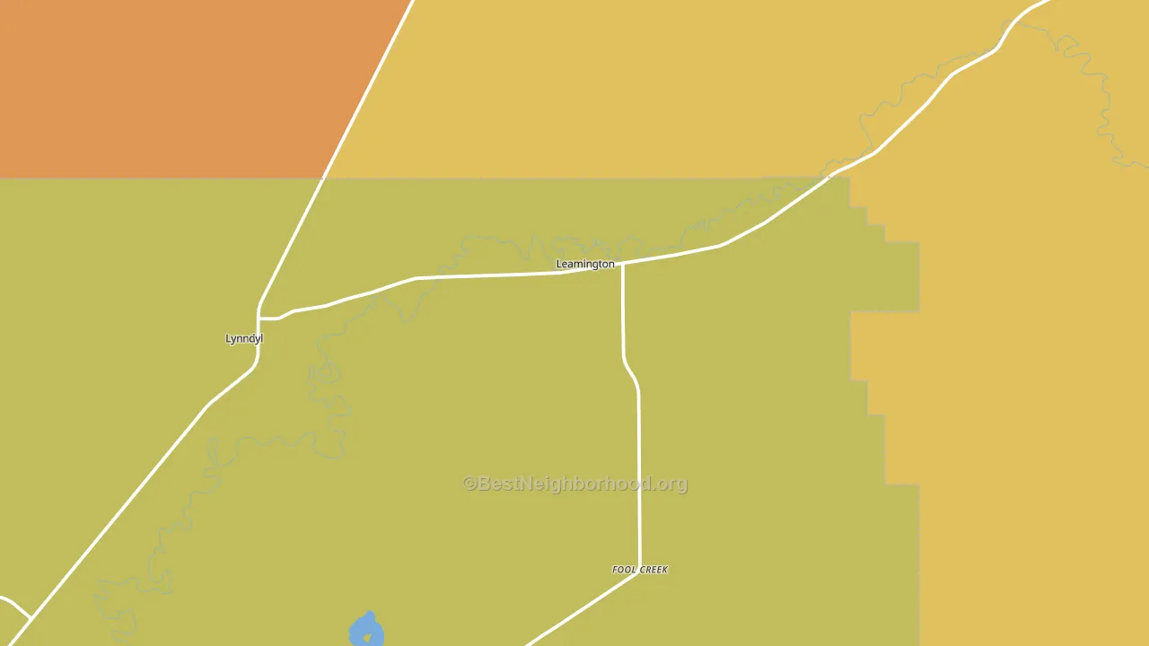 Leamington, UT block-group voter-turnout map