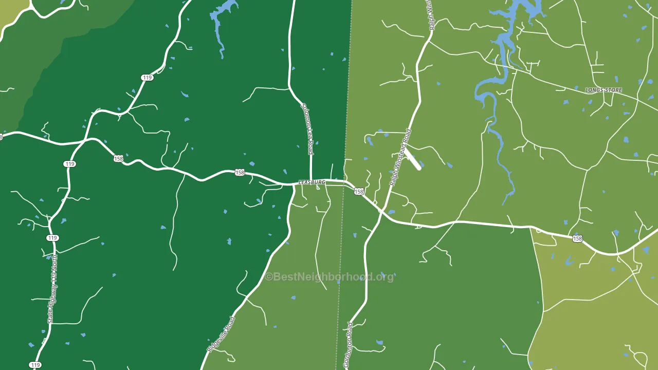 Leasburg, NC block-group voter-turnout map