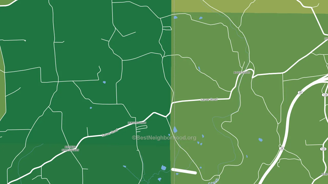 Leasuresville, PA block-group voter-turnout map