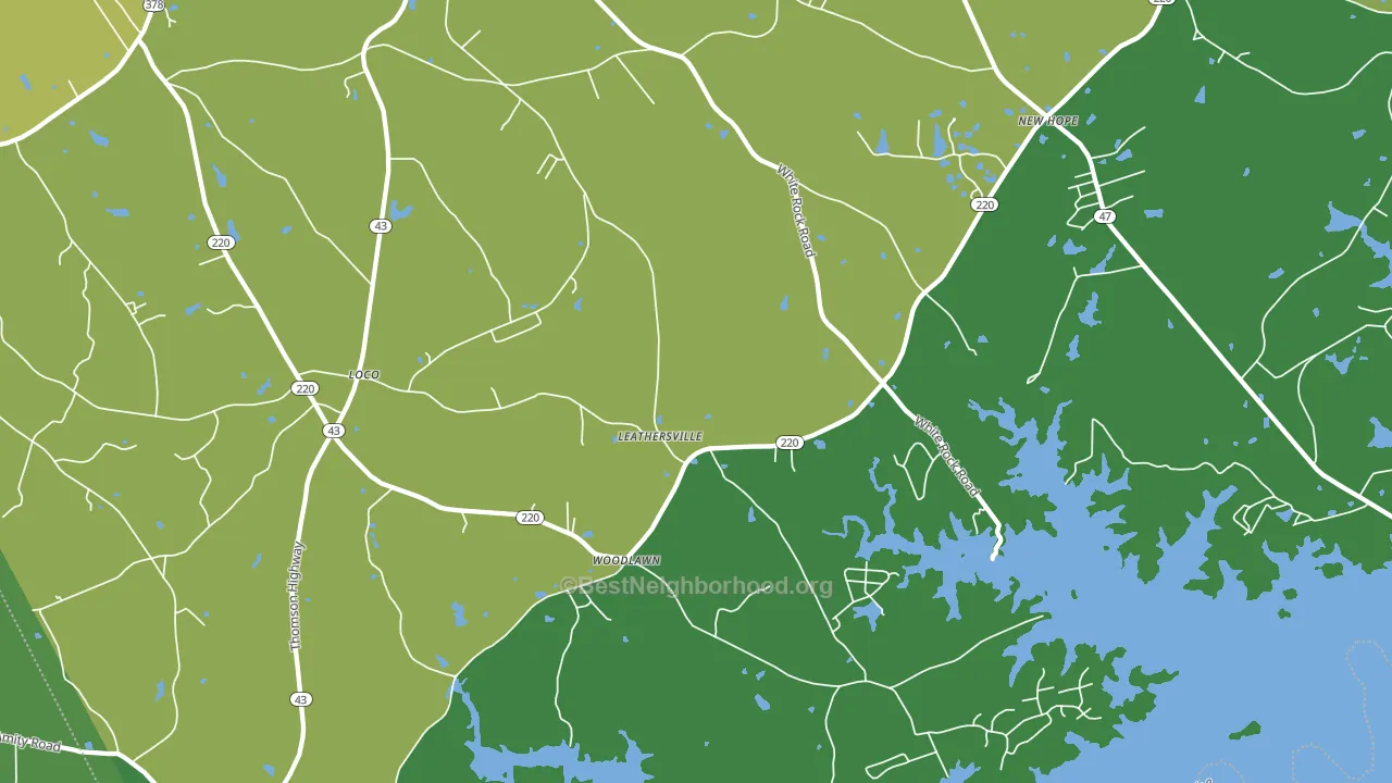 Leathersville, GA block-group voter-turnout map
