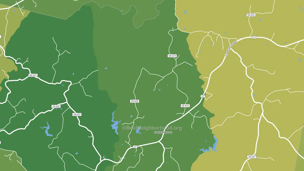 Leatherwood, VA block-group voter-turnout map