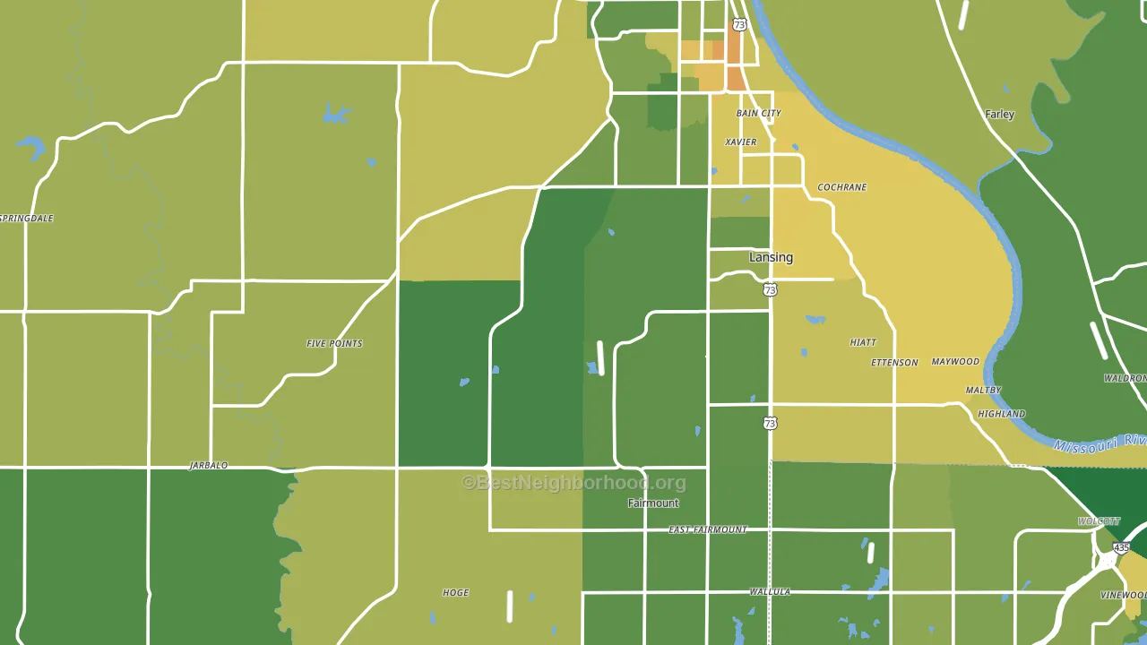 Leavenworth County, KS block-group voter-turnout map