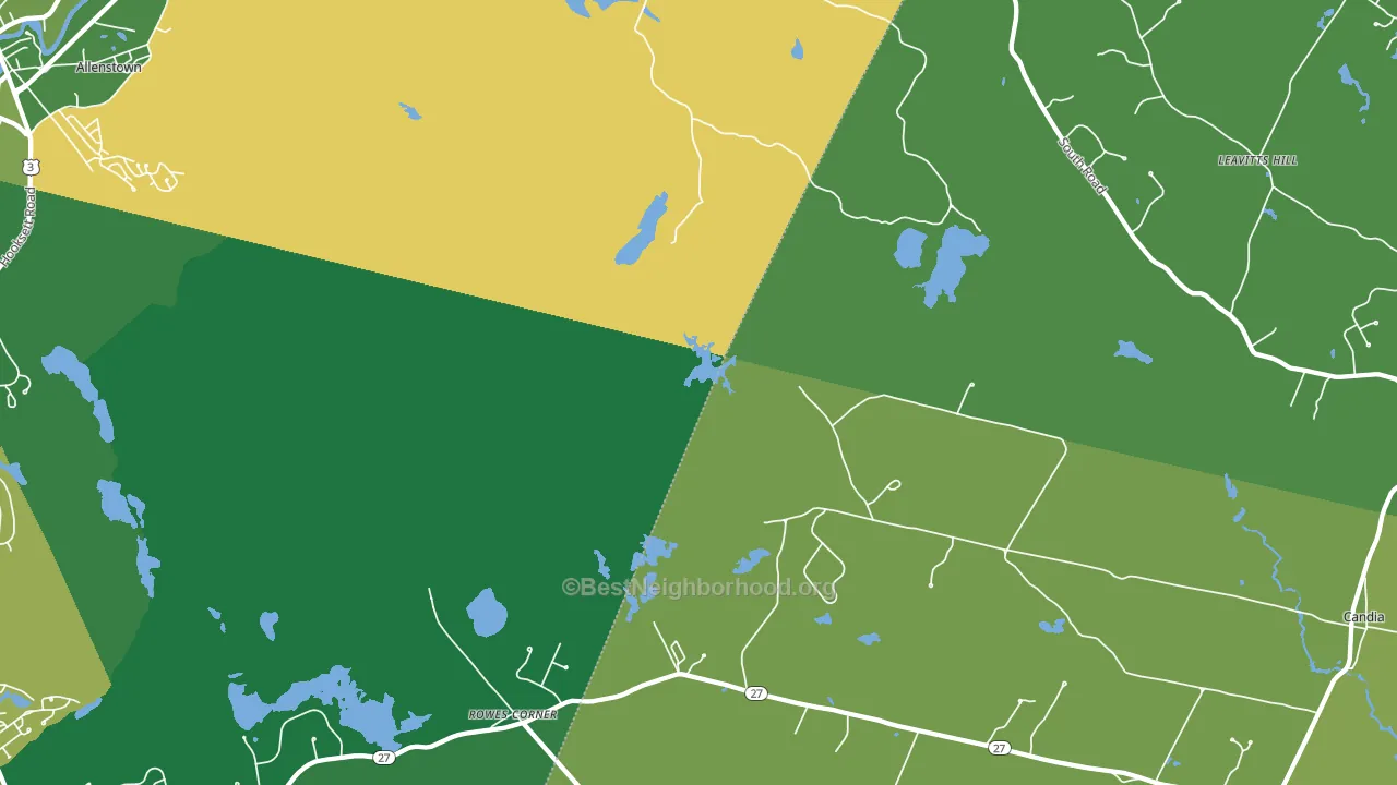 Leavitts Hill, NH block-group voter-turnout map