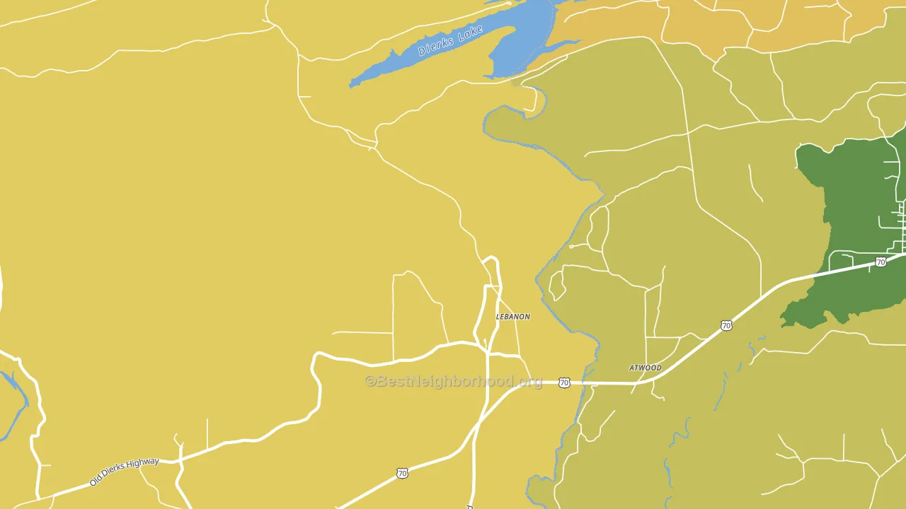 Lebanon, AR block-group voter-turnout map