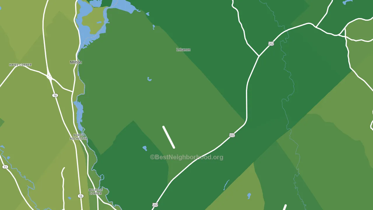 Lebanon, ME block-group voter-turnout map