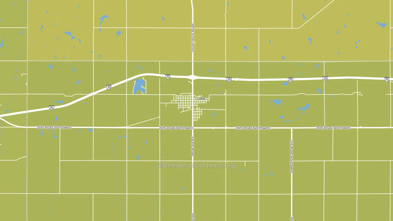 Lebo, KS block-group voter-turnout map