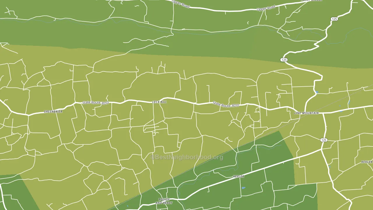 Leck Kill, PA block-group voter-turnout map