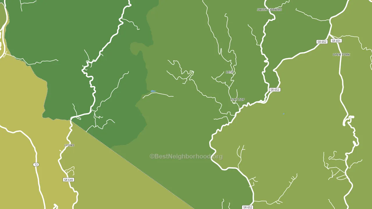 Leck, VA block-group voter-turnout map