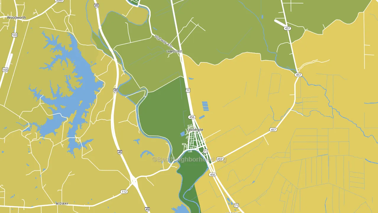 Lecompte, LA block-group voter-turnout map