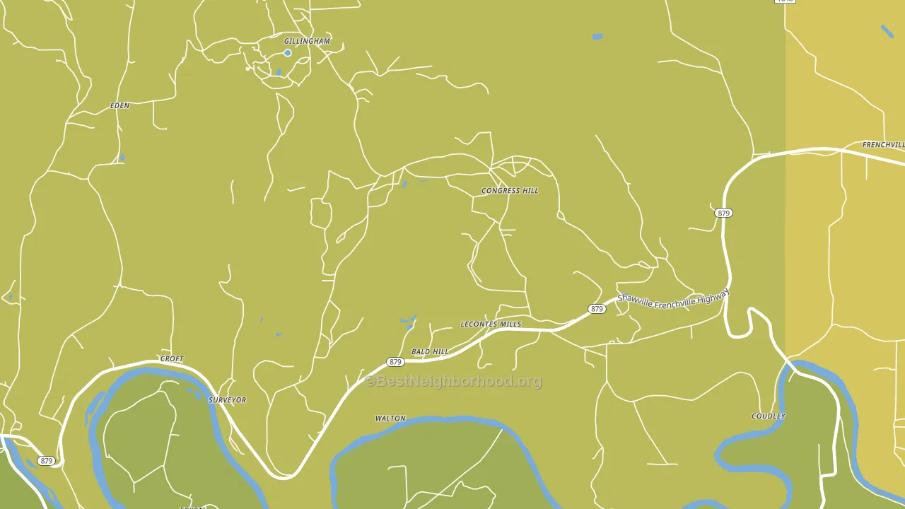 Lecontes Mills, PA block-group voter-turnout map