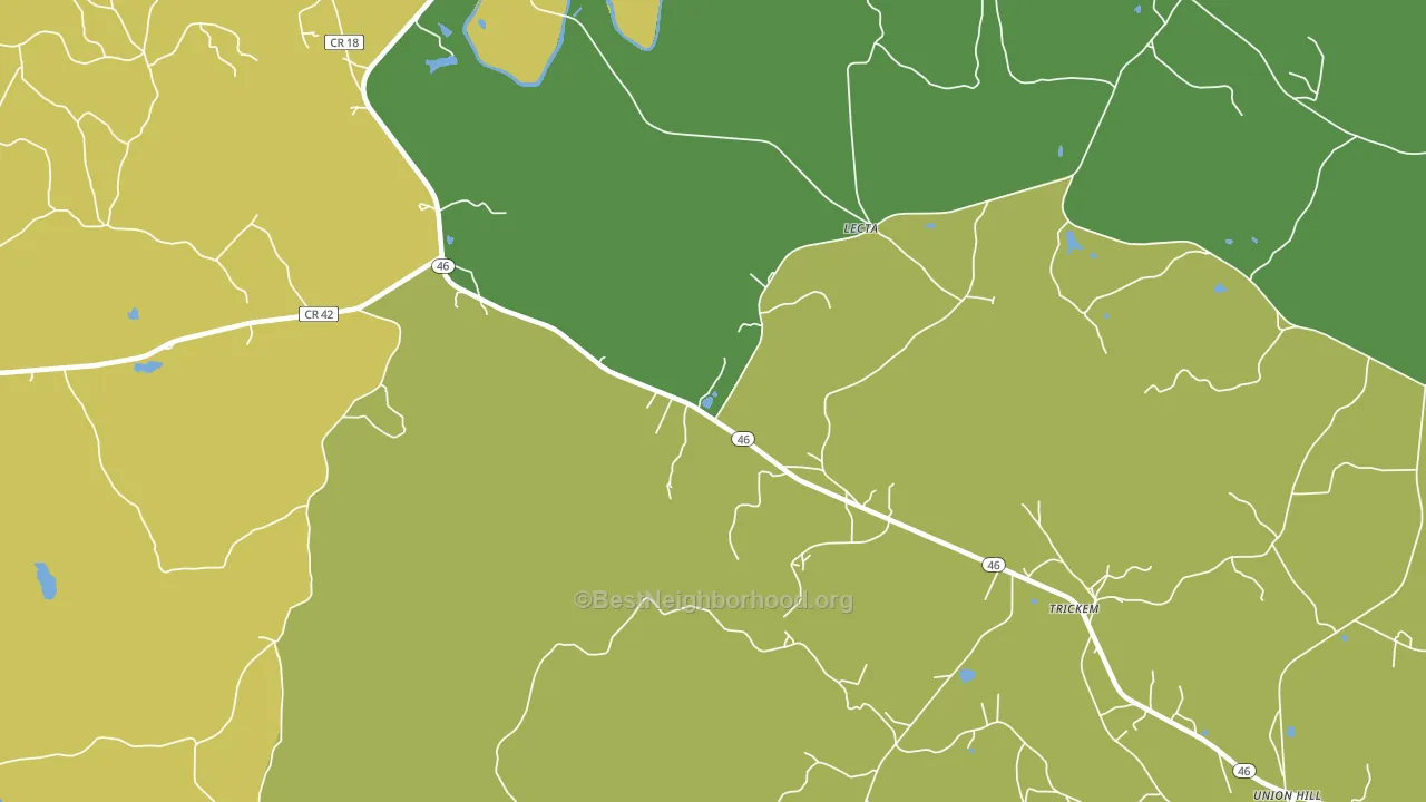 Lecta, AL block-group voter-turnout map