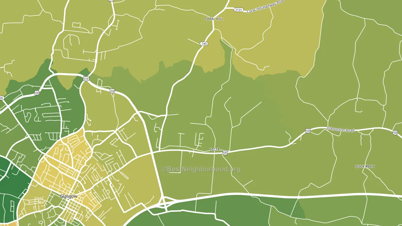 Lecta, KY block-group voter-turnout map