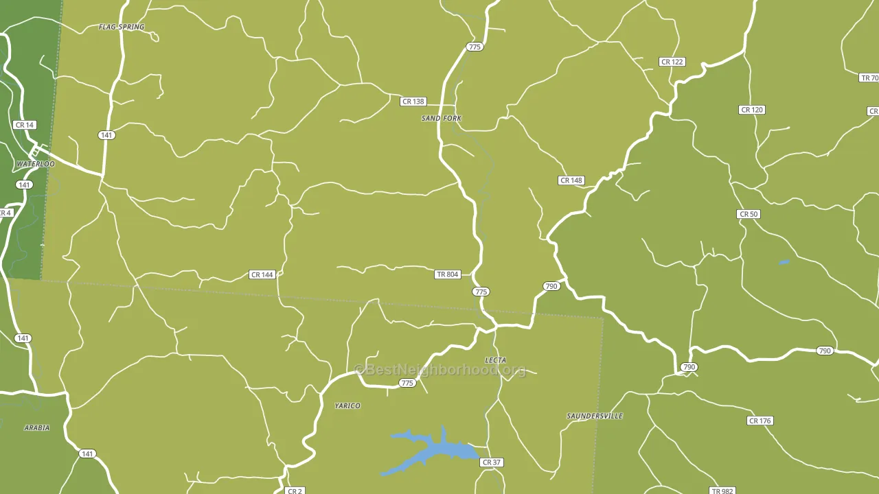 Lecta, OH block-group voter-turnout map