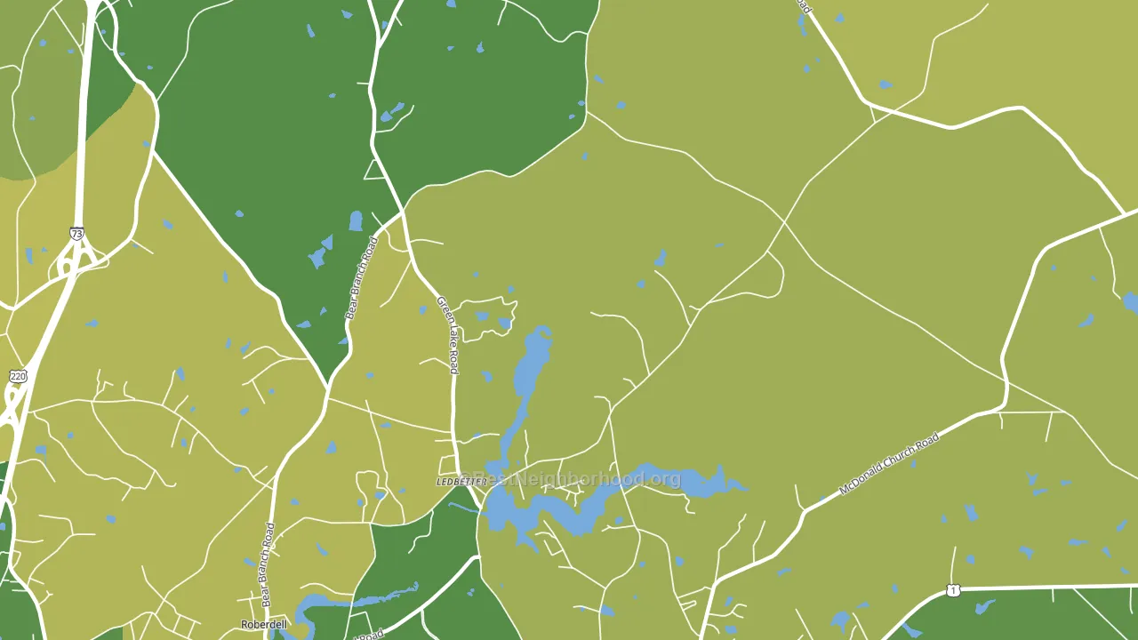 Ledbetter, NC block-group voter-turnout map
