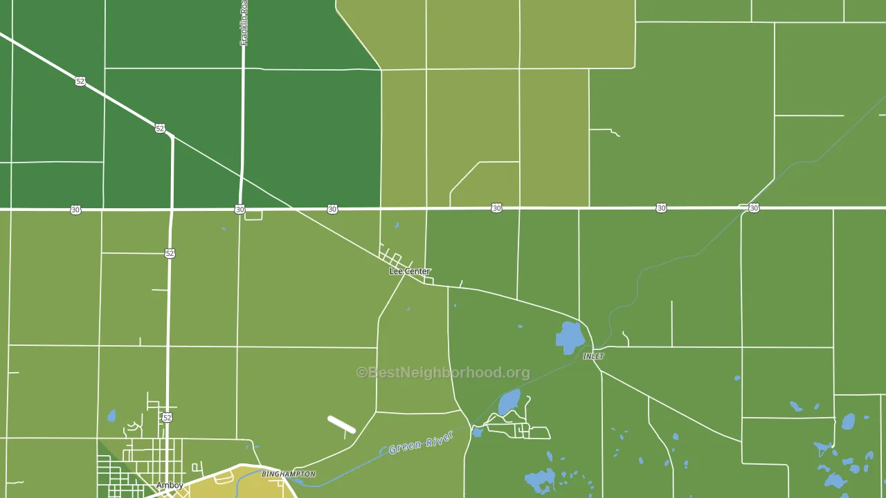 Lee Center, IL block-group voter-turnout map