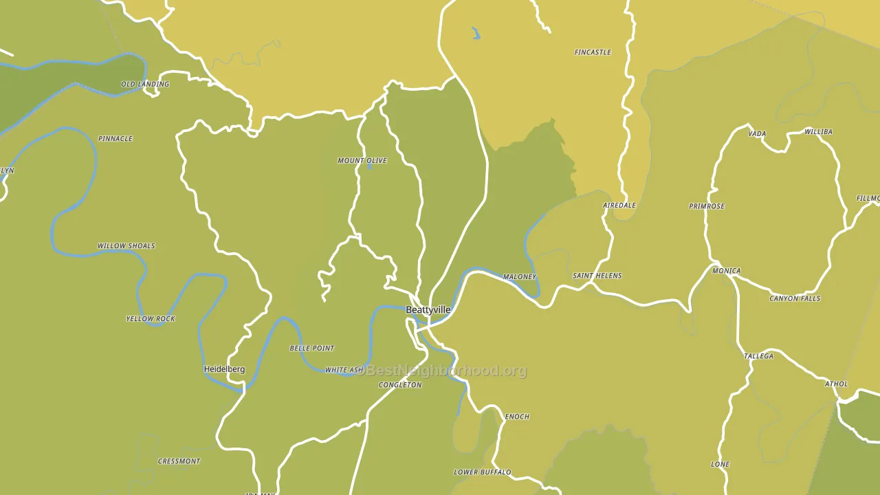 Lee County, KY block-group voter-turnout map