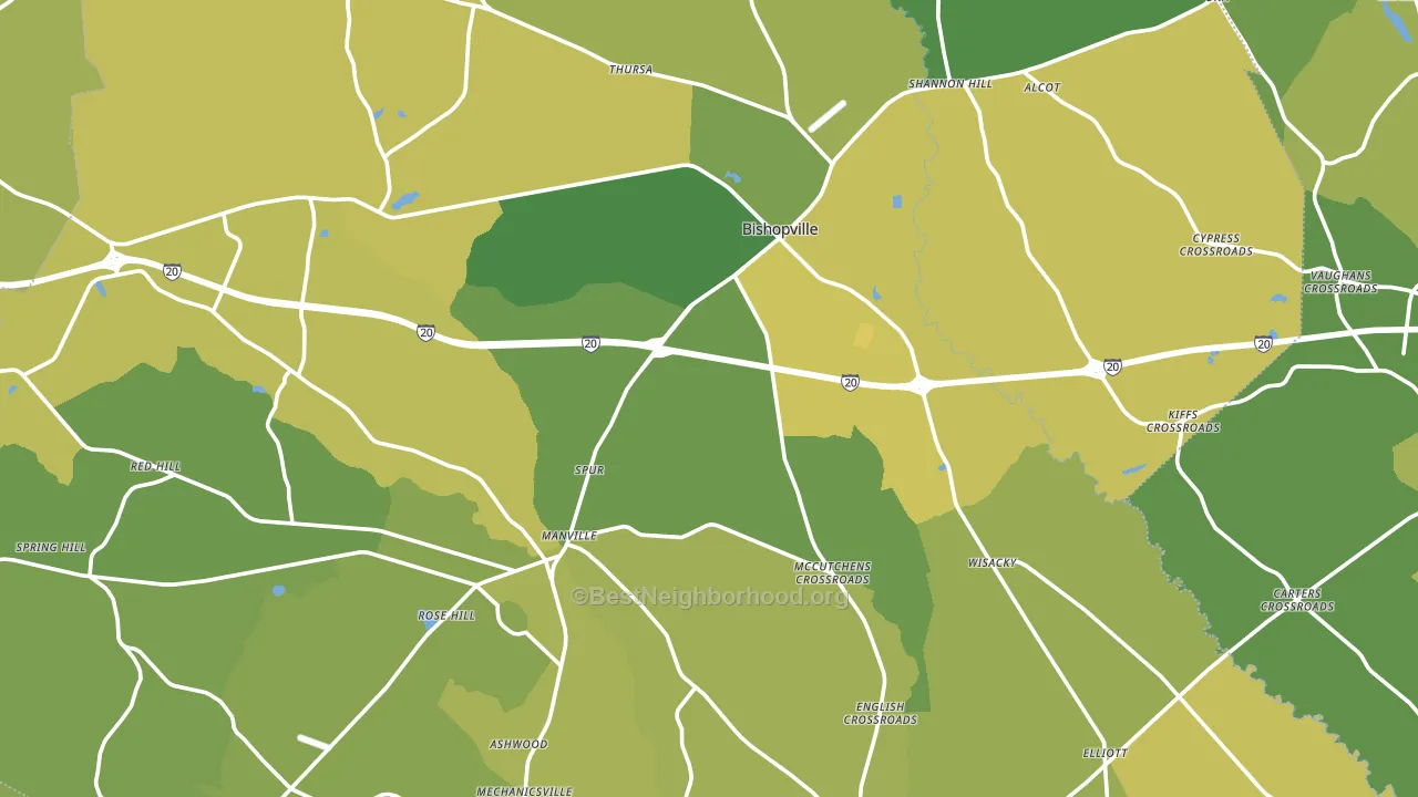 Lee County, SC block-group voter-turnout map