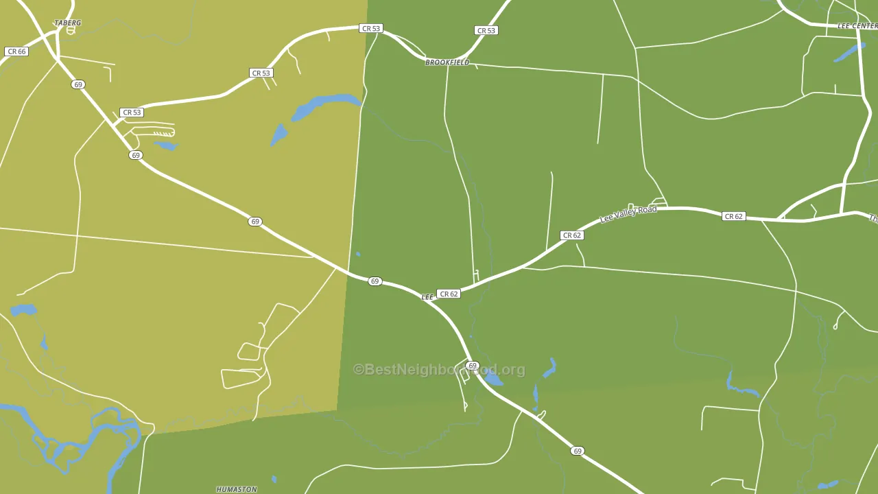 Lee, NY block-group voter-turnout map