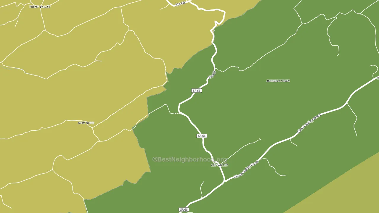 Lee Valley, TN block-group voter-turnout map