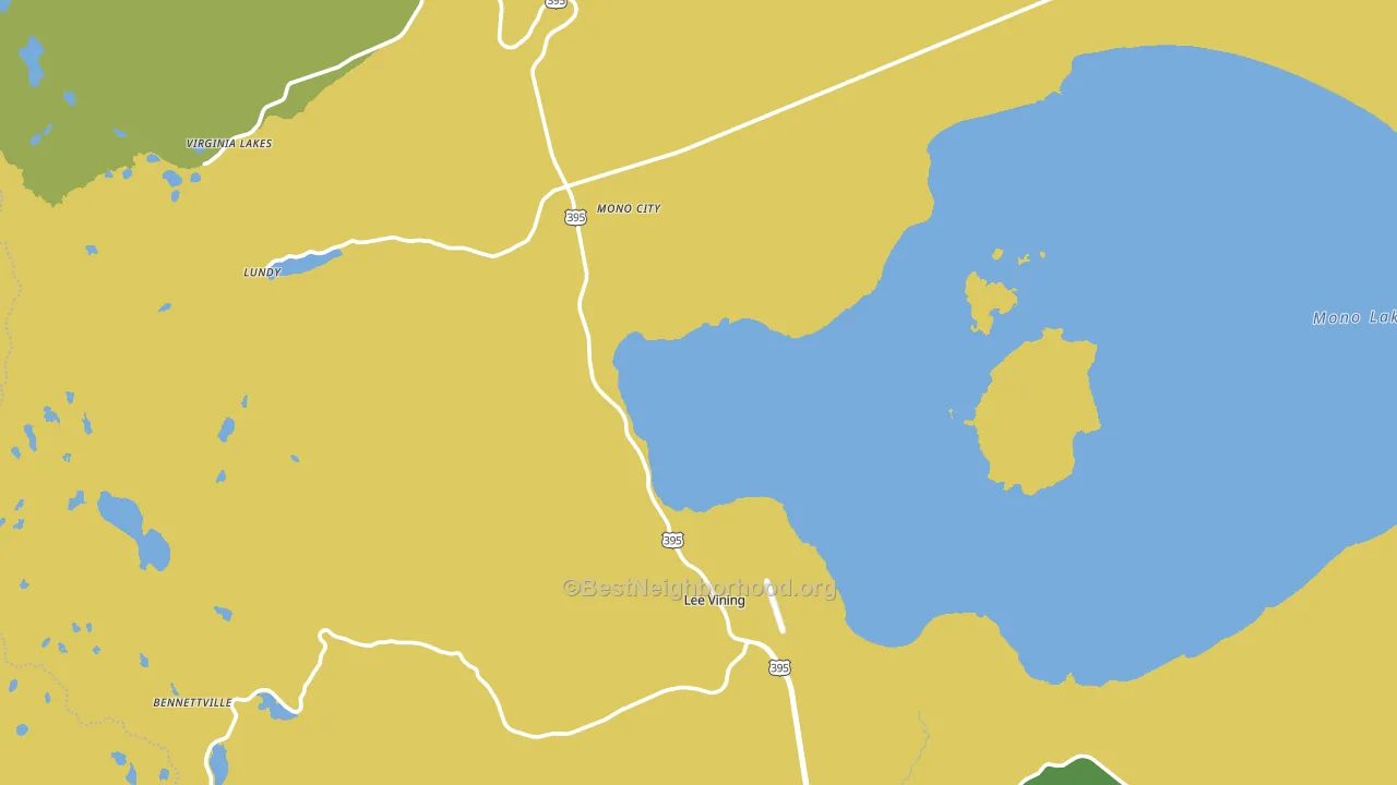 Lee Vining, CA block-group voter-turnout map