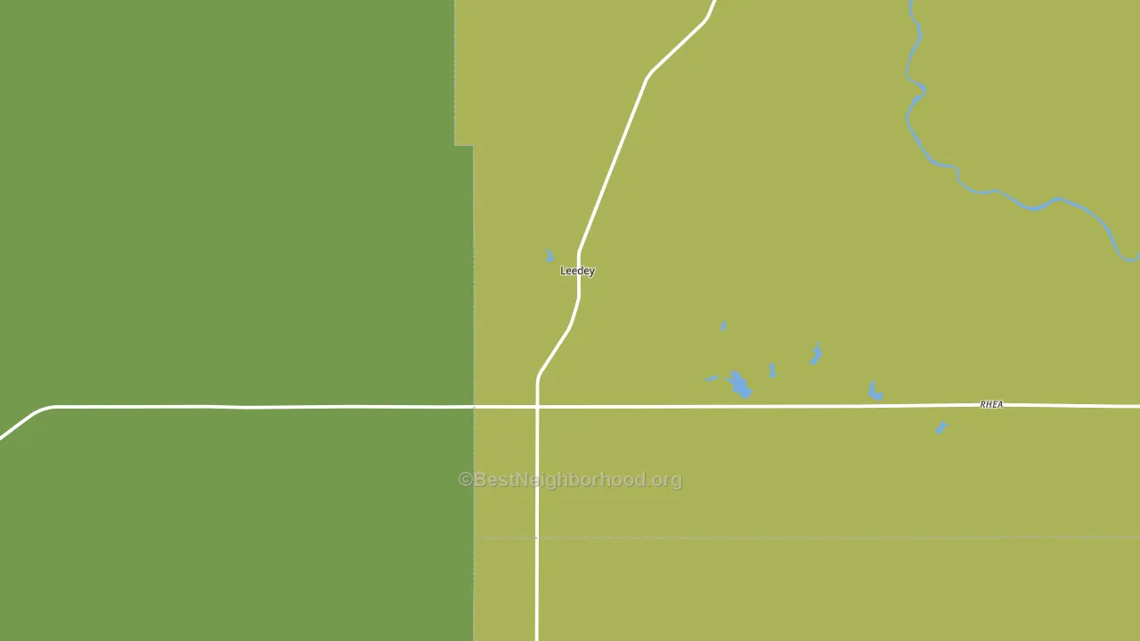 Leedey, OK block-group voter-turnout map