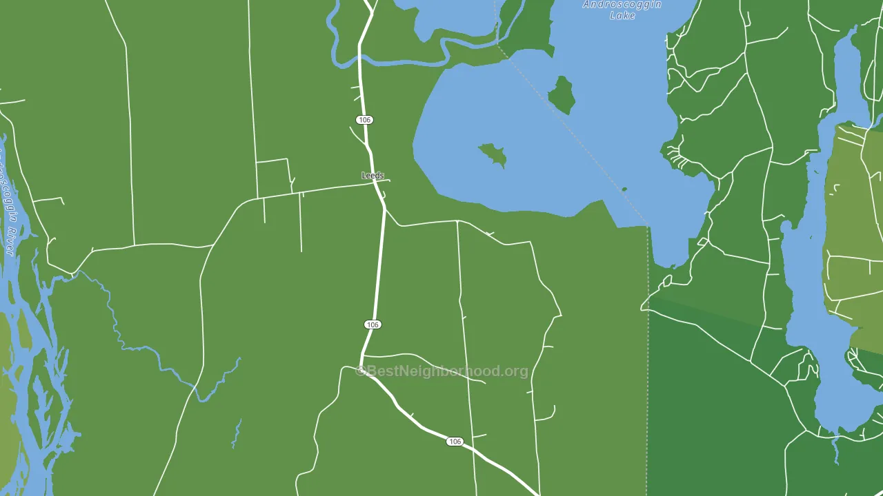 Leeds Junction, ME block-group voter-turnout map