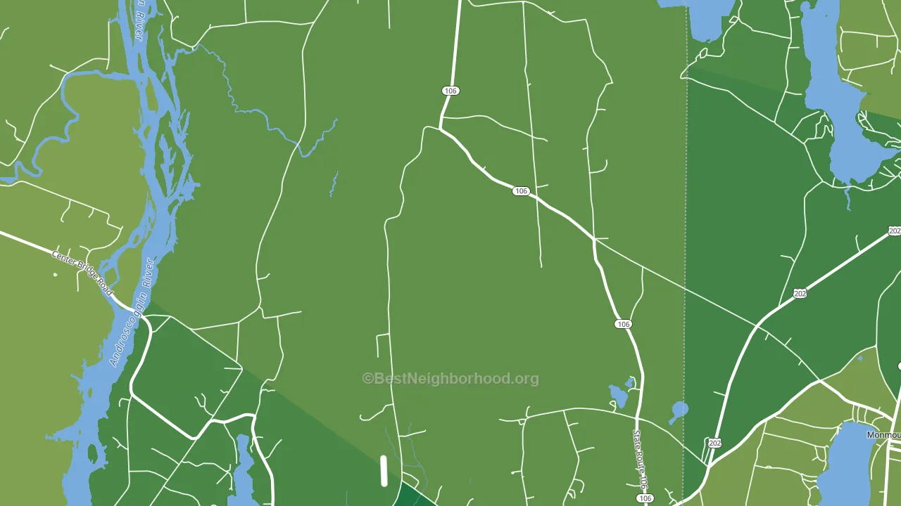 Leeds, ME block-group voter-turnout map