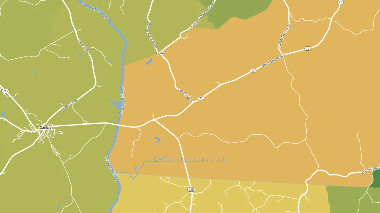 Leeds, SC block-group voter-turnout map