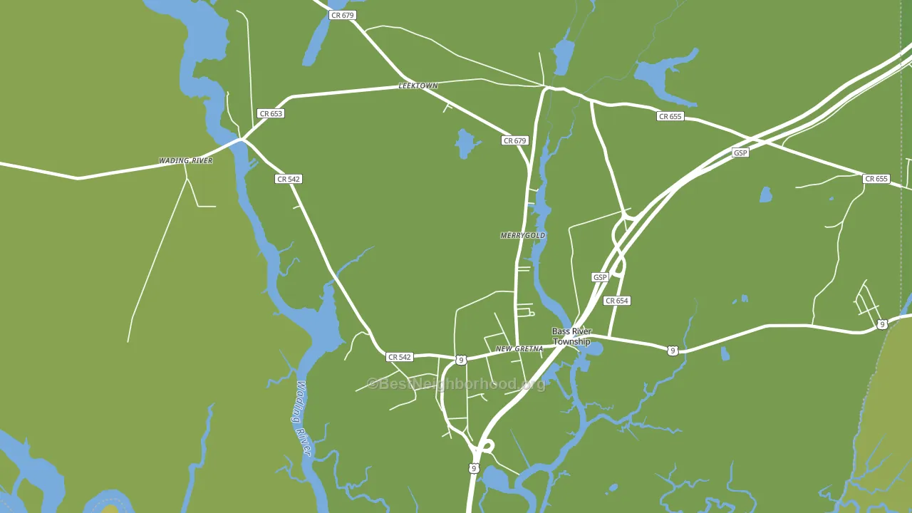 Leektown, NJ block-group voter-turnout map
