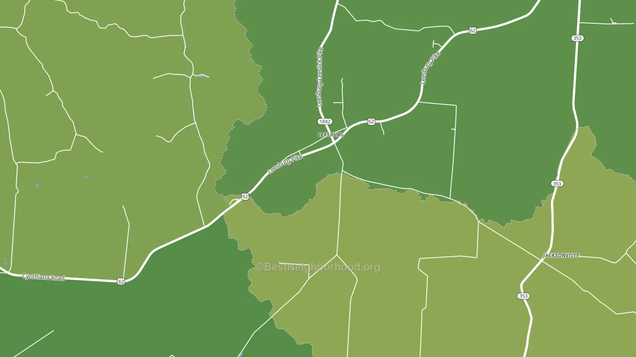 Leesburg, KY block-group voter-turnout map