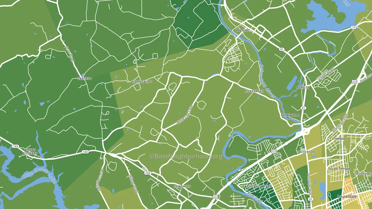 Leesport, PA block-group voter-turnout map