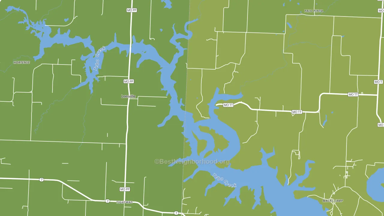 Leesville, MO block-group voter-turnout map
