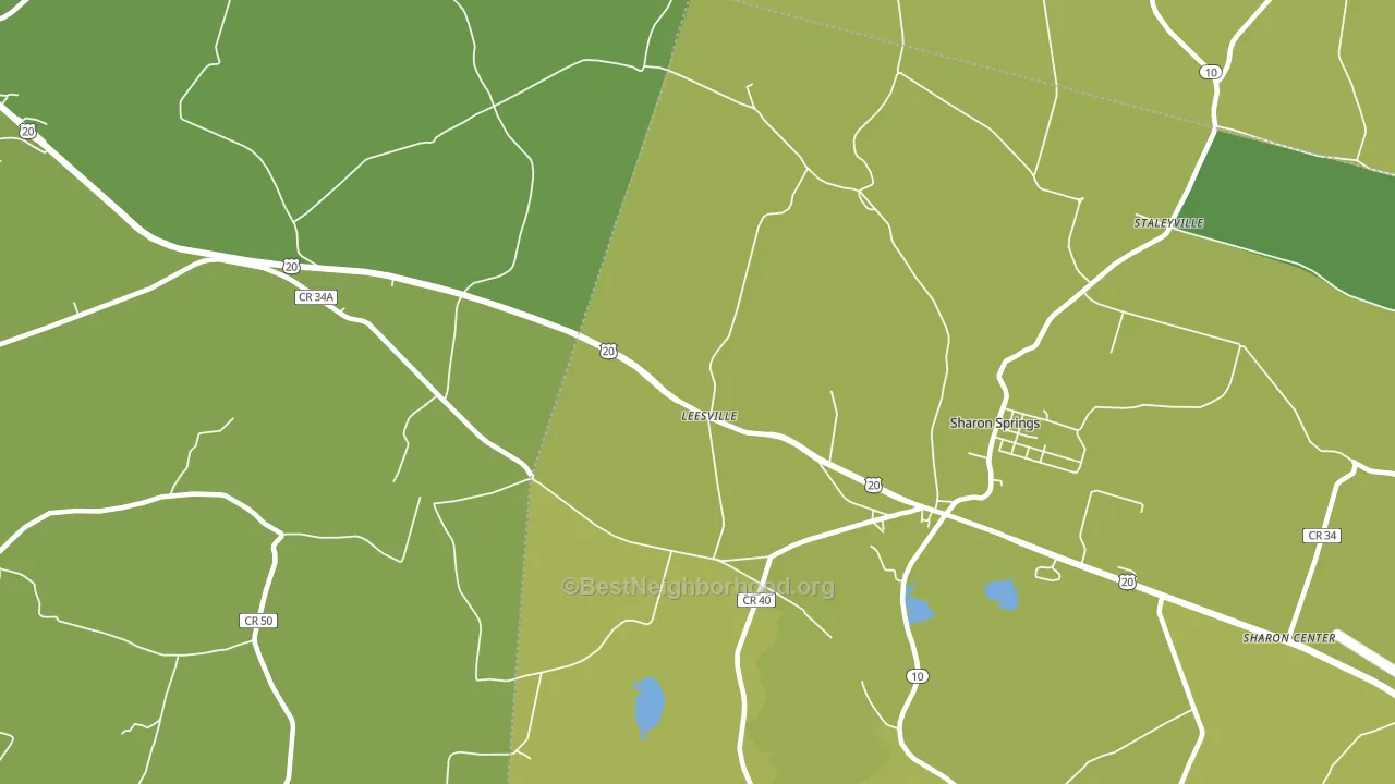 Leesville, NY block-group voter-turnout map