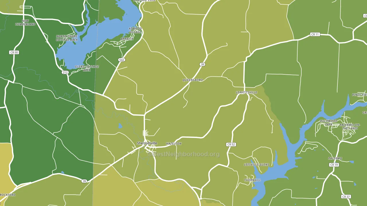 Leesville, OH block-group voter-turnout map