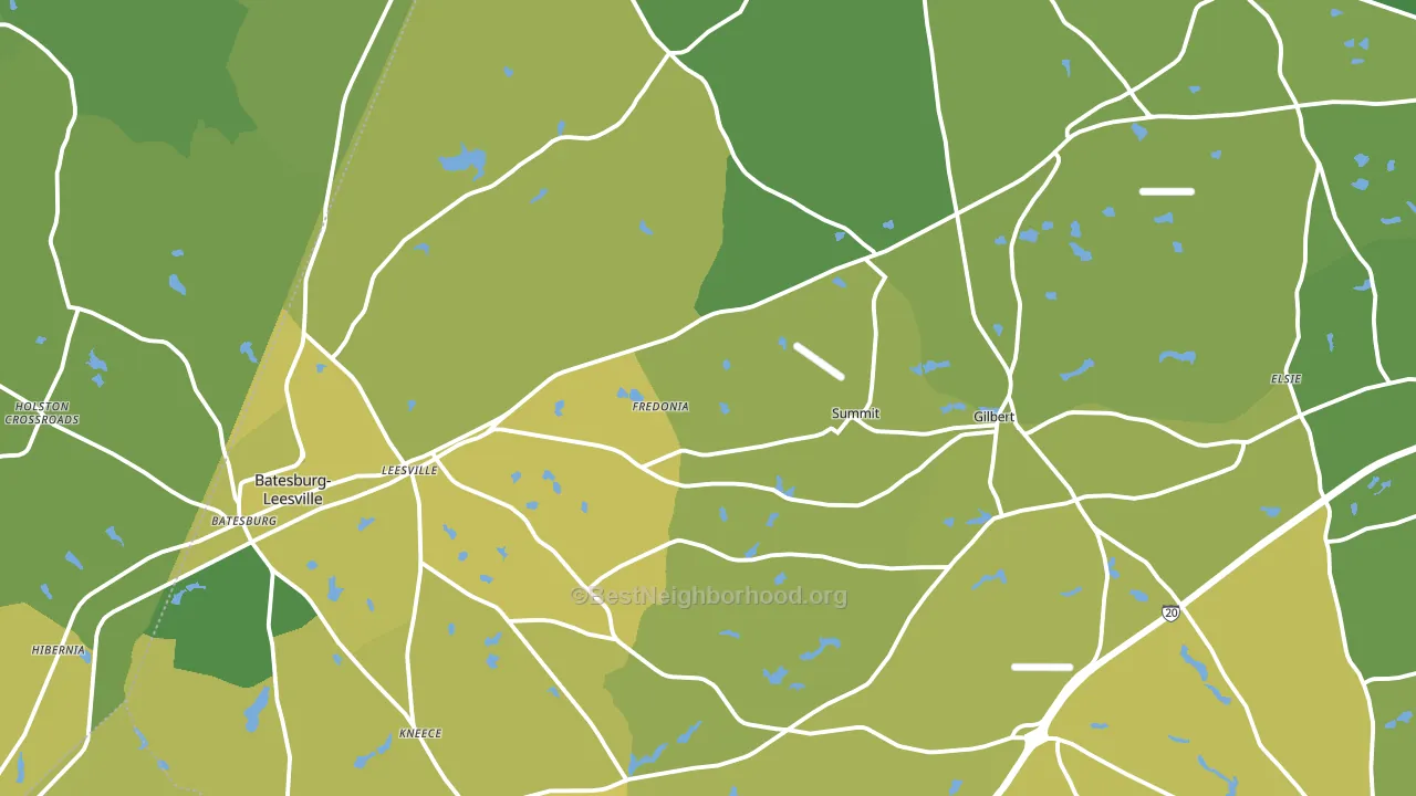 Leesville, SC block-group voter-turnout map