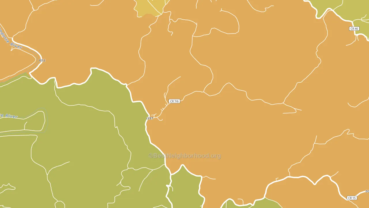Leet, WV block-group voter-turnout map
