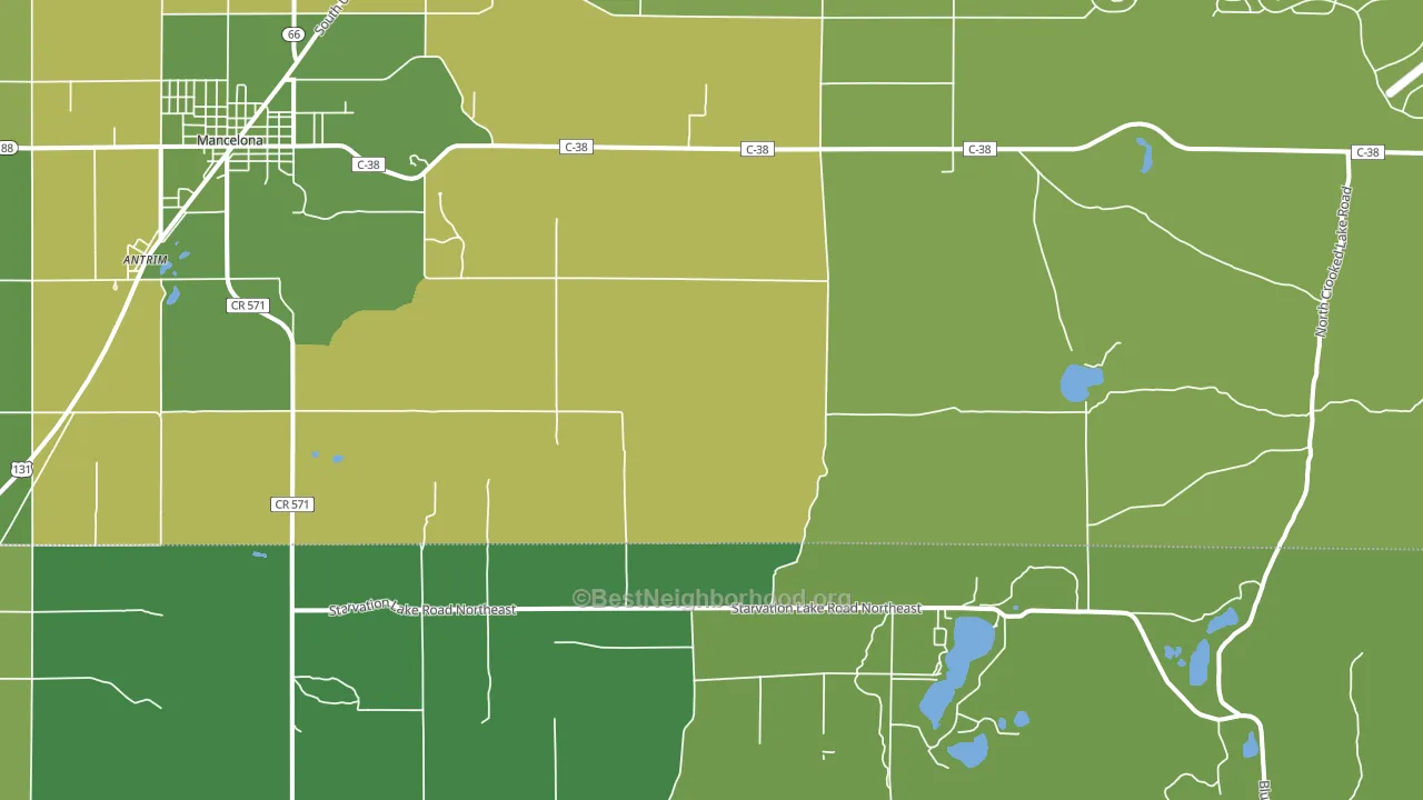 Leetsville, MI block-group voter-turnout map