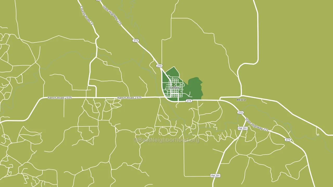 Lefors, TX block-group voter-turnout map
