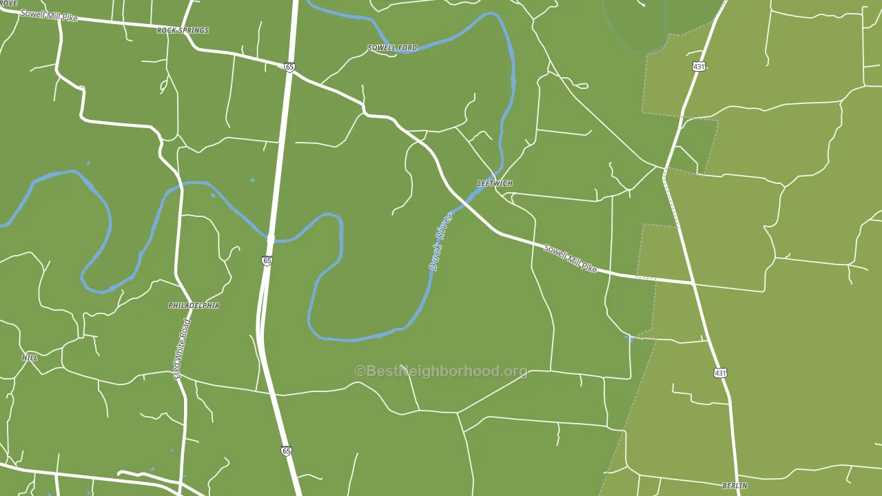 Leftwich, TN block-group voter-turnout map