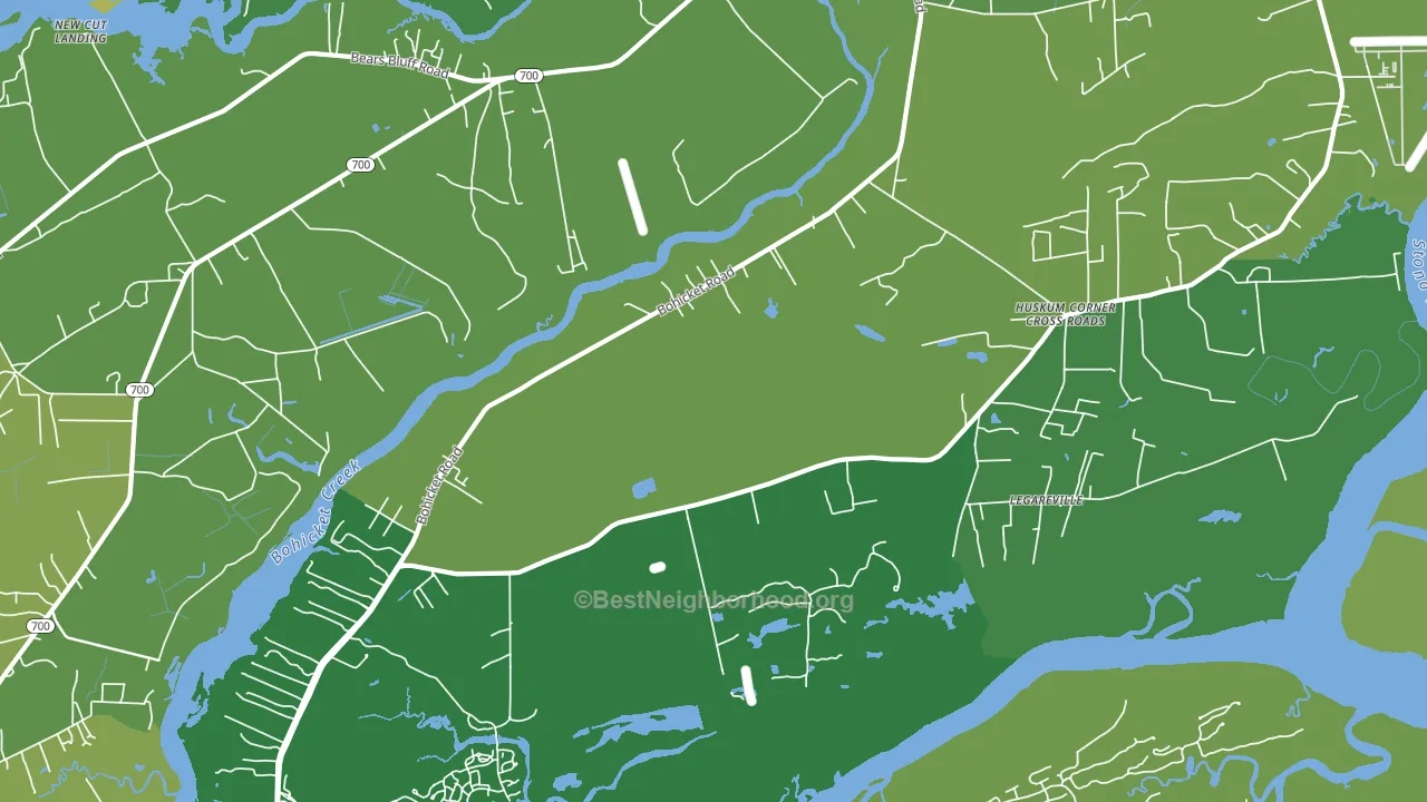 Legareville, SC block-group voter-turnout map